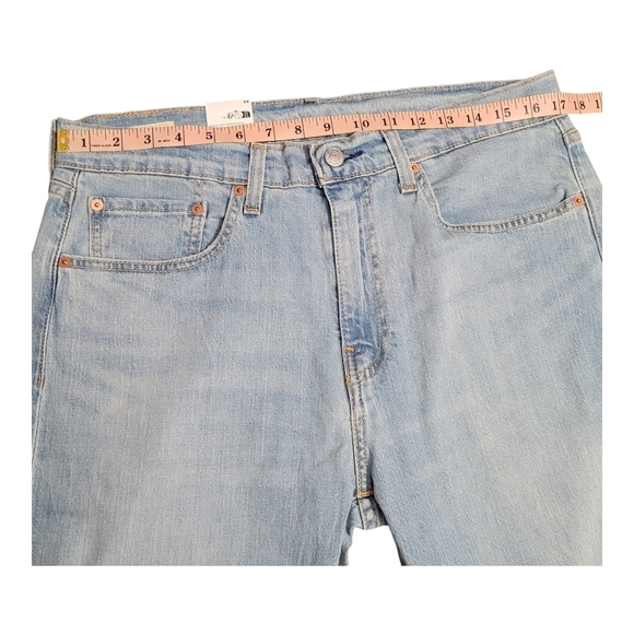 NEW Levi's 511 Blue Denim Cut Off Jean Shorts 11" Waist 34 Light Wash Jorts - Picture 15 of 16